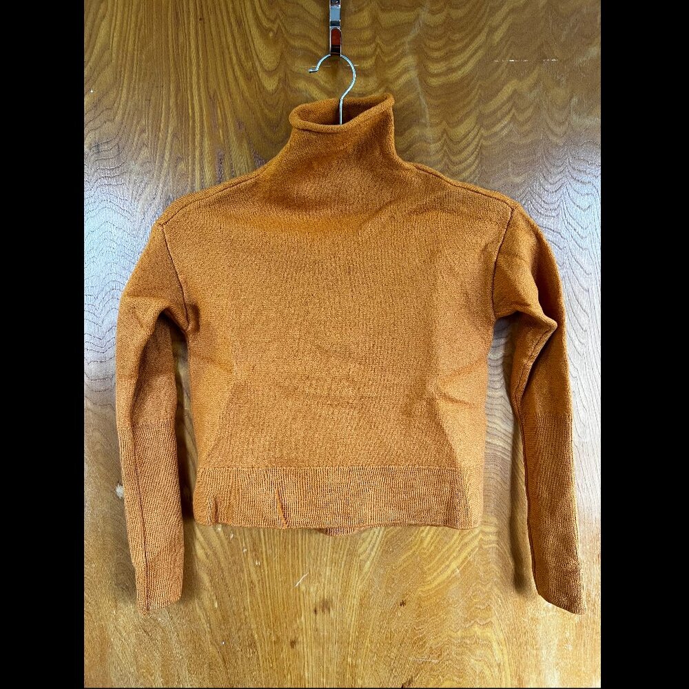 Aritzia Orange Turtleneck Sweater